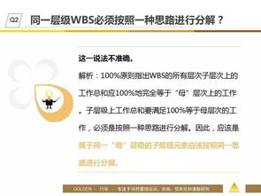 项目管理WBS答疑 8个问题解答你所有的困惑——对所投资项目进行管理